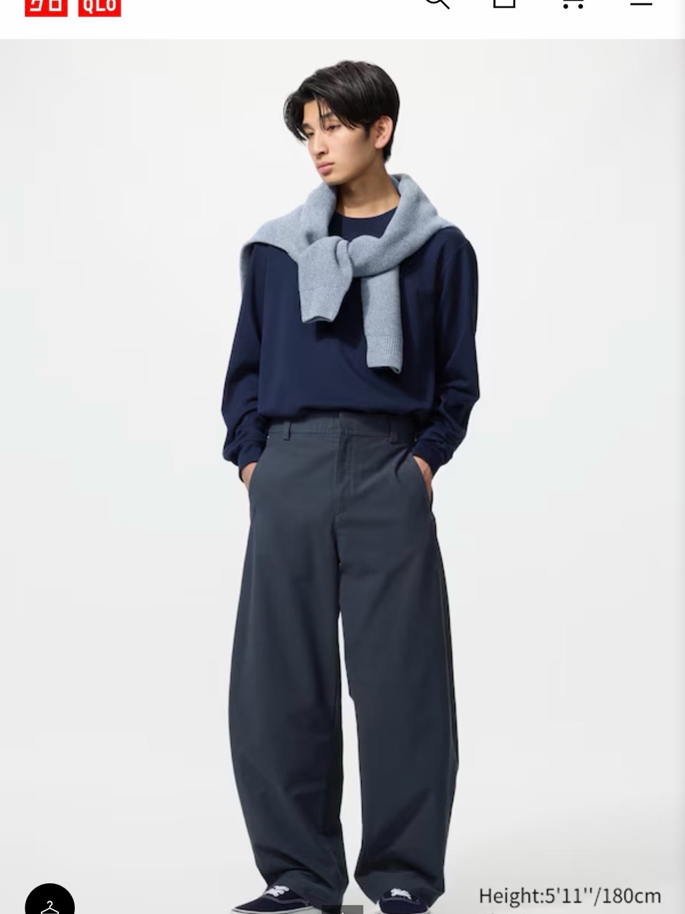 Uniqlo Women Jersey Barrel pant in Dark Navy